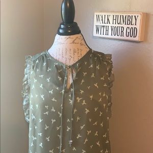 Hummingbird Design on Lightweight Dress